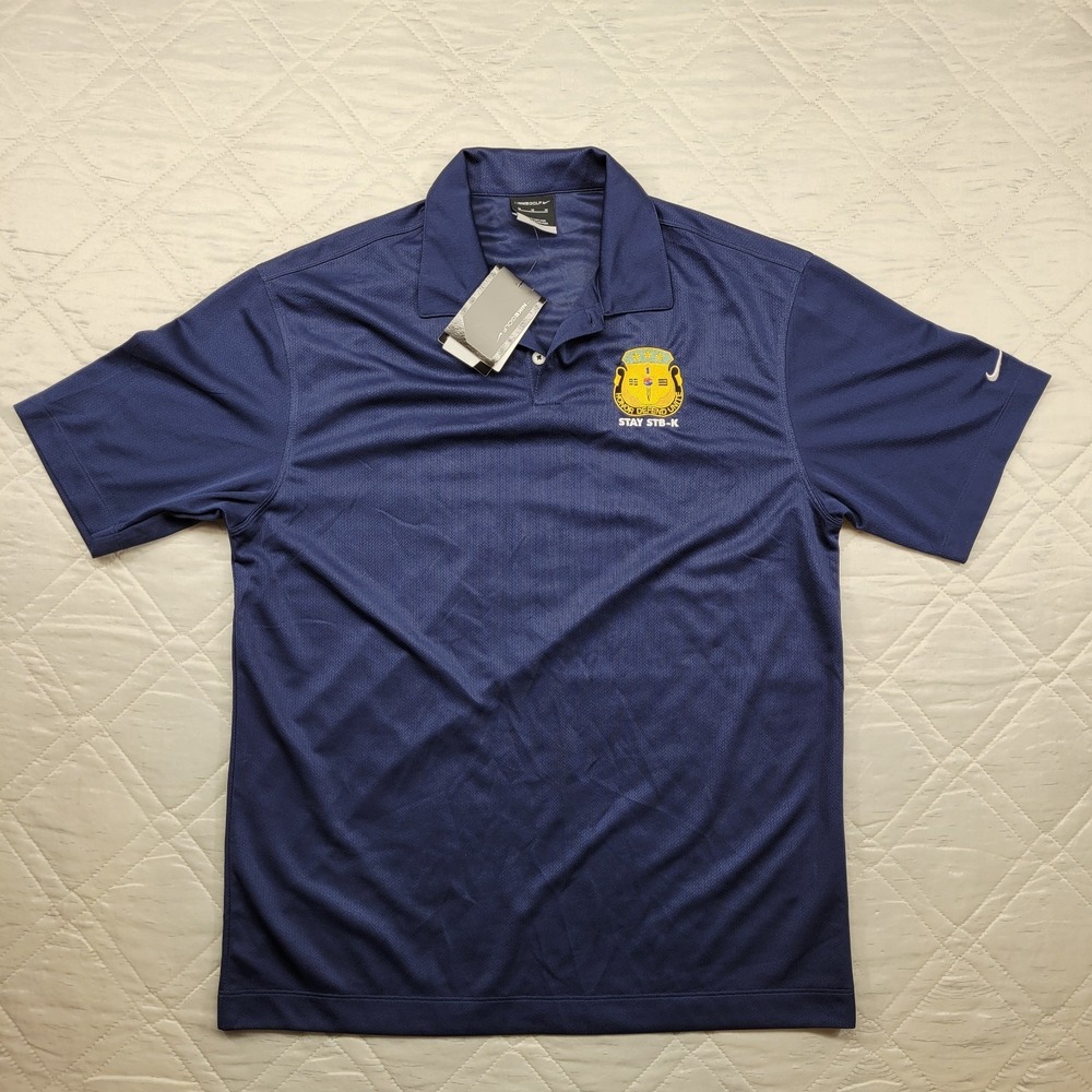 NIKE Golf Dri Fit Honor Defend Unite Stay STB-K blue‎ polo shirt size M nwt